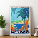 Affiche Vintage Sainte-Maxime Roger Broders PLM 1930 – Image 8