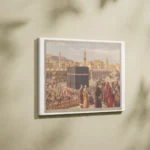 affiche la mecque kaaba georg macco 1910 pelerinage dresdner schulverlag land und leben orientalisme poster histoire art islamique dzecoart