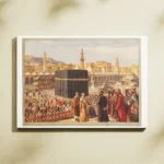 affiche la mecque kaaba georg macco 1910 pelerinage dresdner schulverlag land und leben orientalisme poster histoire art islamique dzecoart