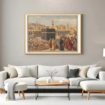 affiche la mecque kaaba georg macco 1910 pelerinage dresdner schulverlag land und leben orientalisme poster histoire art islamique dzecoart