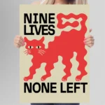 Affiche Design Chat Noir & Rouge Nine Lives – Image 8