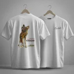 t-shirt hoggar tamanrasset blanc homme dos impression affiche vintage targui dromadaire sahara algerie dzecoart