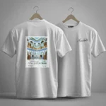 t-shirt algerie vintage face et dos impression timbre poste officiel palais des rais alger dzecoart