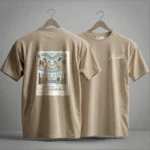t-shirt algerie vintage face et dos impression timbre poste officiel palais des rais alger dzecoart